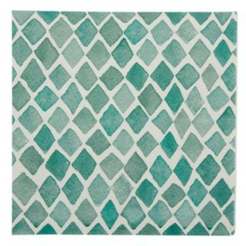 20 Pack Green Diamonds Napkins - 33cm x 33cm