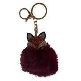 Load image into Gallery viewer, Metal Keychain With Plush Ball - 9cm