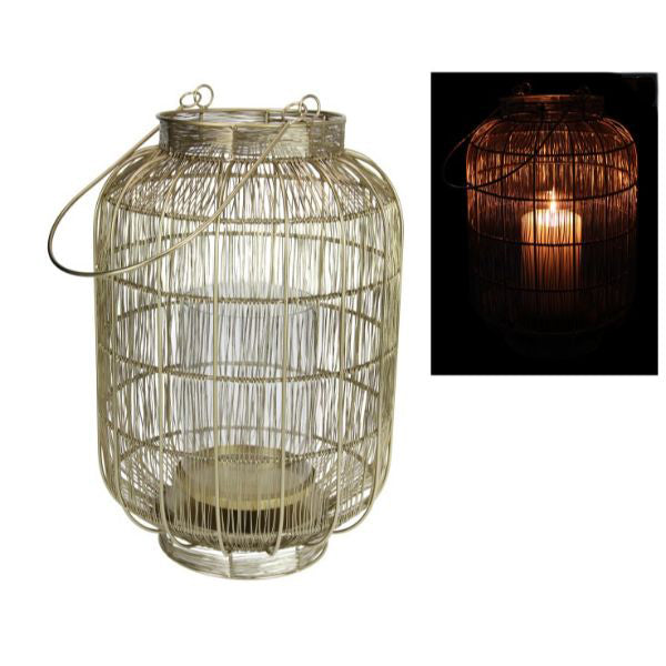 Gold Metal Lantern Decor - 64cm
