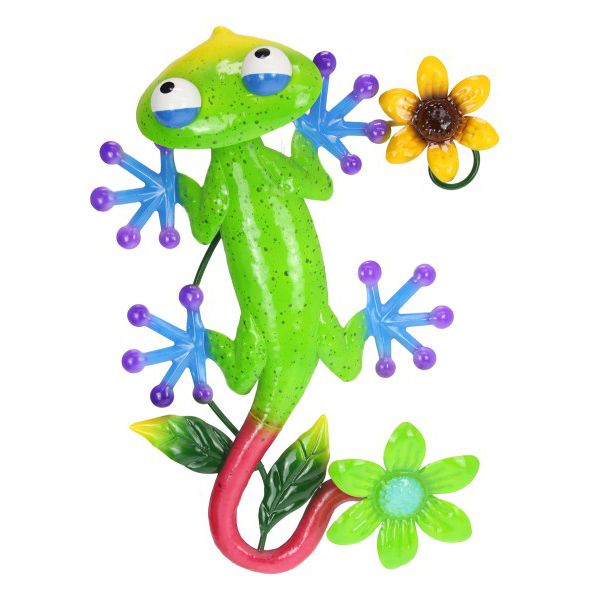 Green Googled Eyed Gecko Lizard Wall Art - 41cm