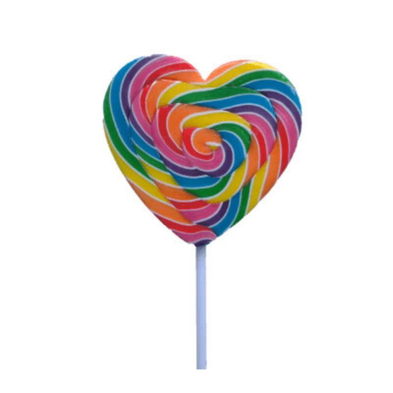 Rainbow Swirl Mega Heart Pop - 85g