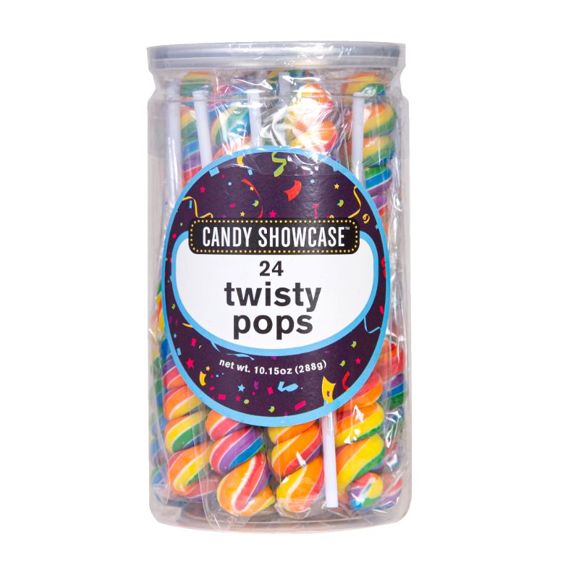 24 Pack Rainbow Twist Pops - 288g