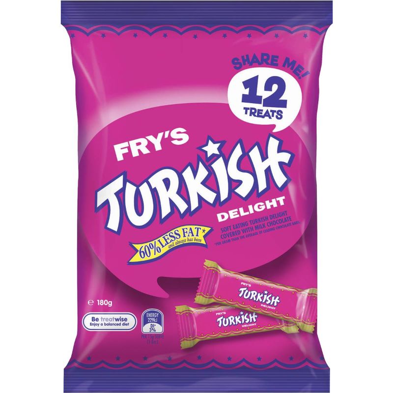 12 Pack Cadbury Fry's Turkish Delight Share Pack - 180g
