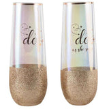Load image into Gallery viewer, 2 Pack I Do I Do As She Says Stemless Champagne Glass - 180ml

