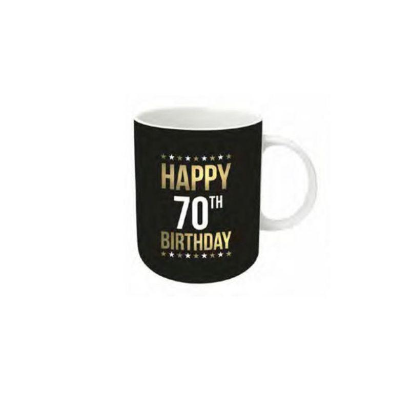Gold Foil 70th Birthday Mug - 384ml