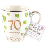 Load image into Gallery viewer, Sweet 70th Happy Birthday Heart Mug - 360ml