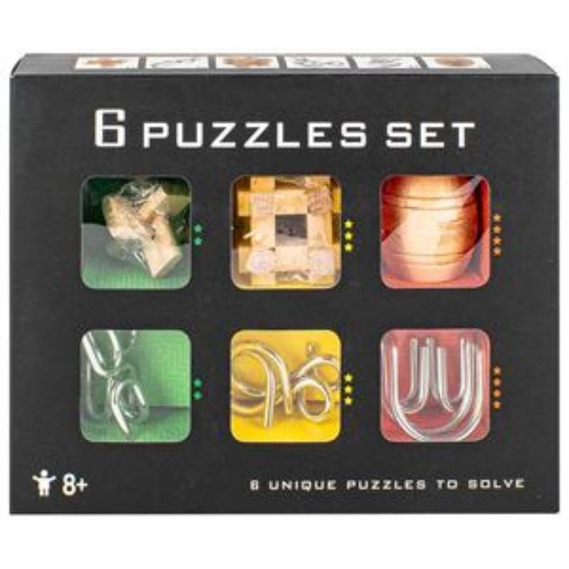 6 Wooden Puzzles