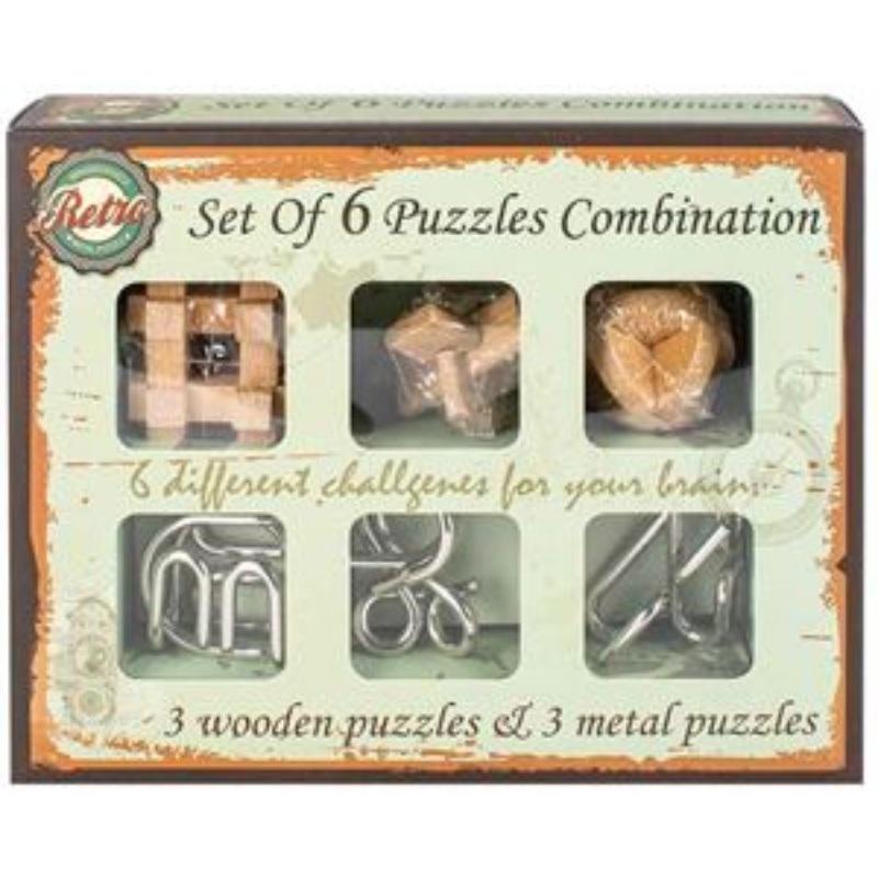 6 Wooden & Metal Puzzles