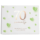 Load image into Gallery viewer, 70th Heart Guest Book - 23cm x 18cm