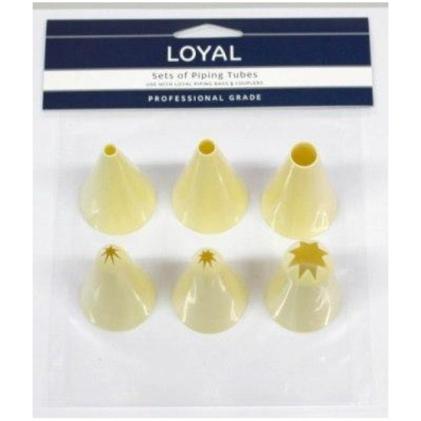 6 Pack Plastic Assorted Round / Star Tube