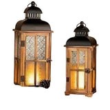 Load image into Gallery viewer, Wooden Decor Hanging Metal Lantern - 49cm