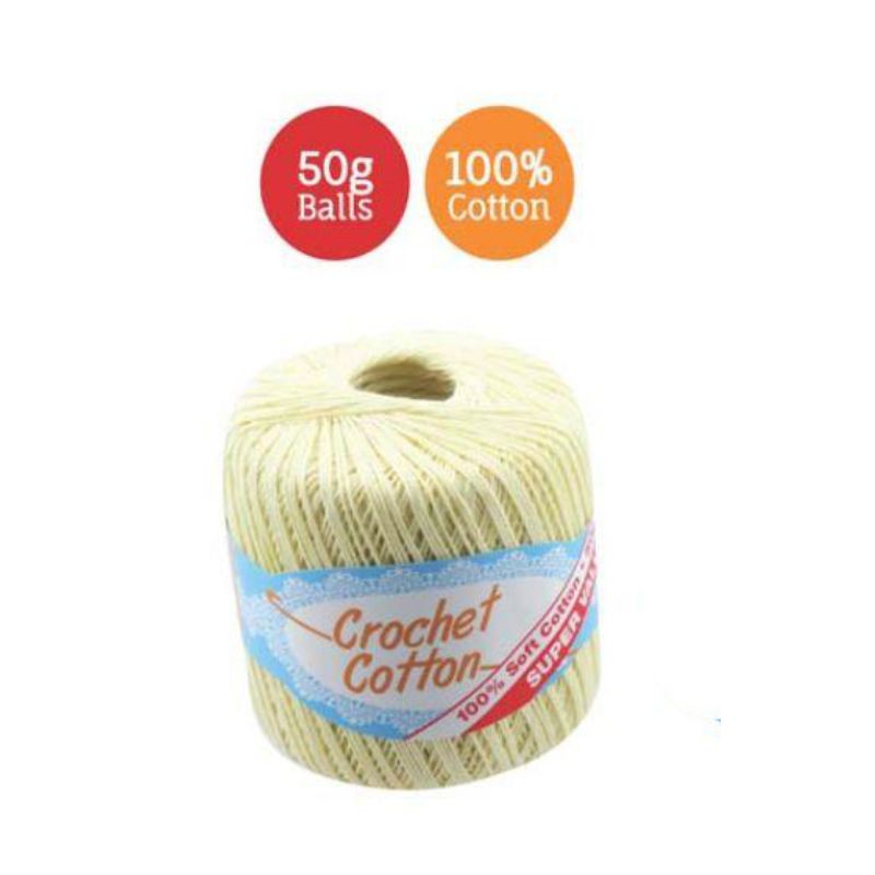 Lemon Crochet Cotton - 50g