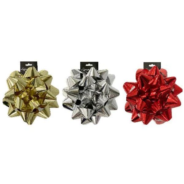 Giant Metallic Star Bow - 20cm