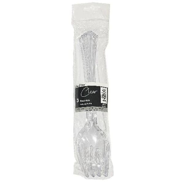 3 Pack Clear Serving Forks