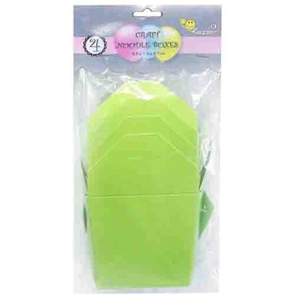 4 Pack Apple Green Paper Noodle Box - 9.5cm x 7.5cm x 8.7cm