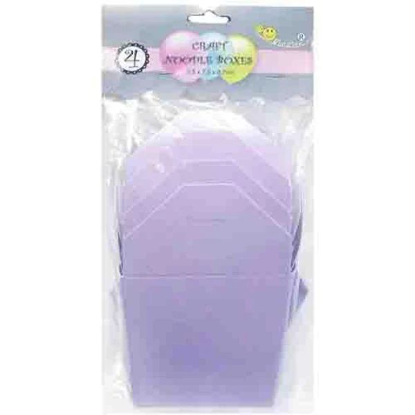 4 Pack Lilac Paper Noodle Box - 9.5cm x 7.5cm x 8.7cm