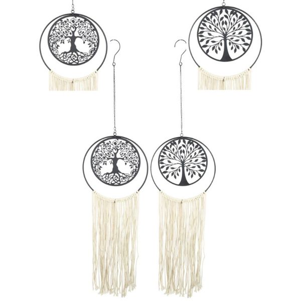 Metal Macrame Tree of Life Decor Hanger - 23cm x 95cm