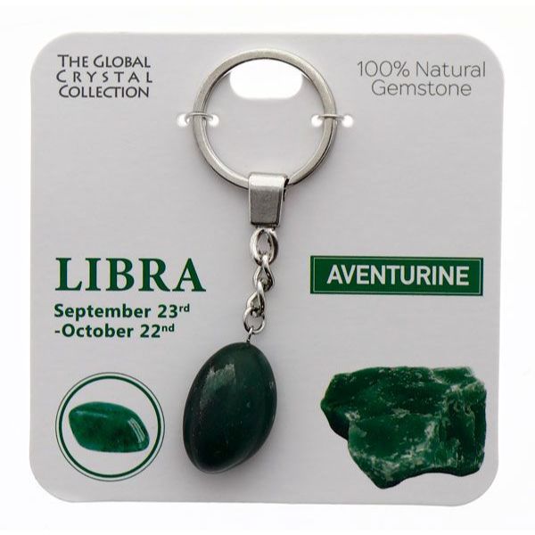 Aventurine Libra Gem Keyring