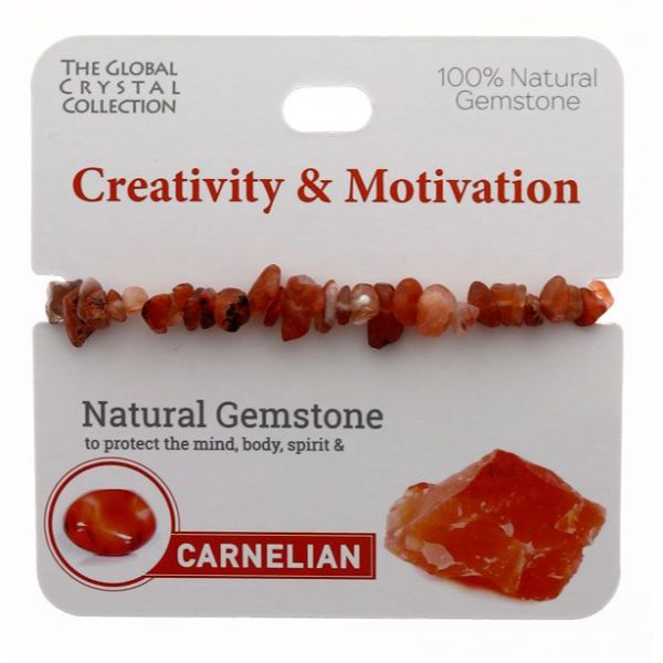 Carnelian Creativity Gem Bracelet
