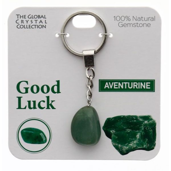 Aventurine Good Luck Gem Keyring