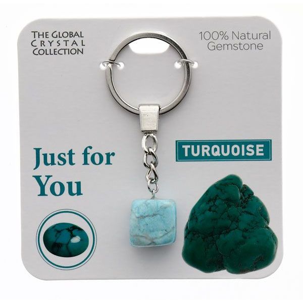 Turquoise Just For You Gem Keyring