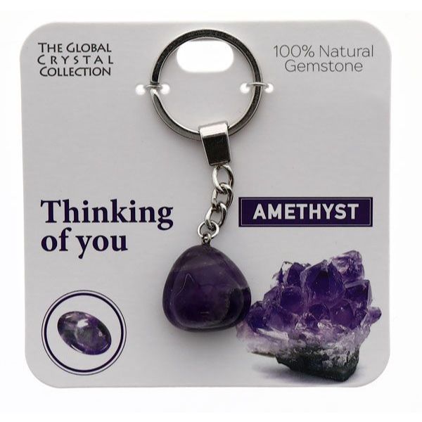 Amethyst Thinking Of You Gem Keyring