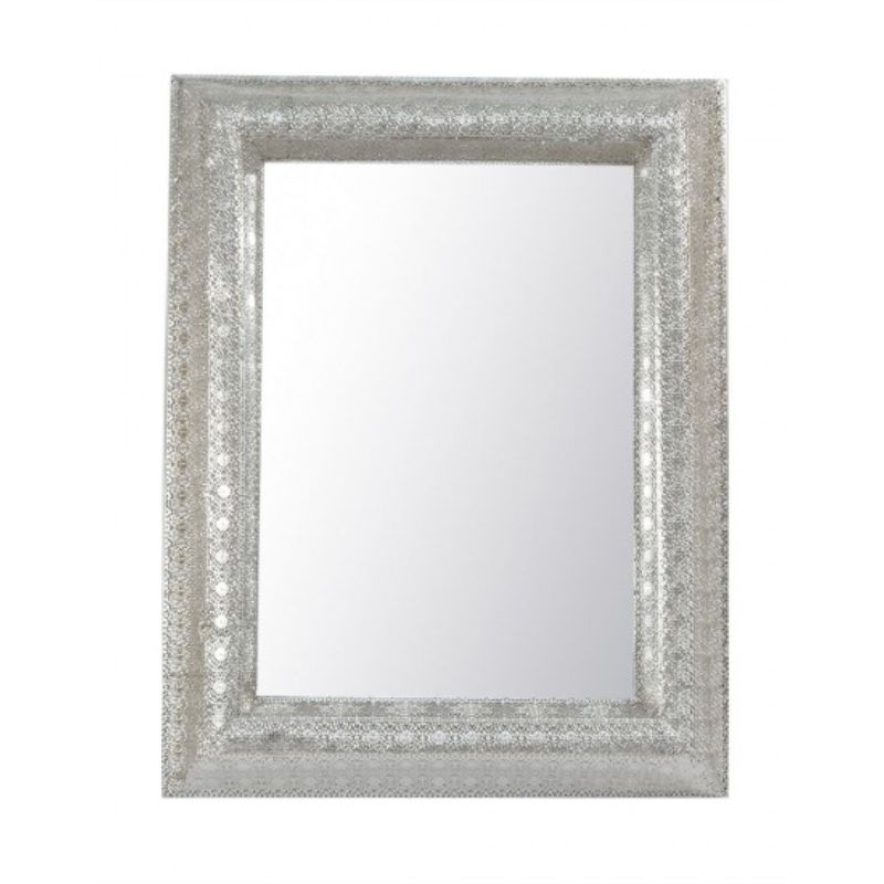 Silver Rectangular Mirror - 90cm