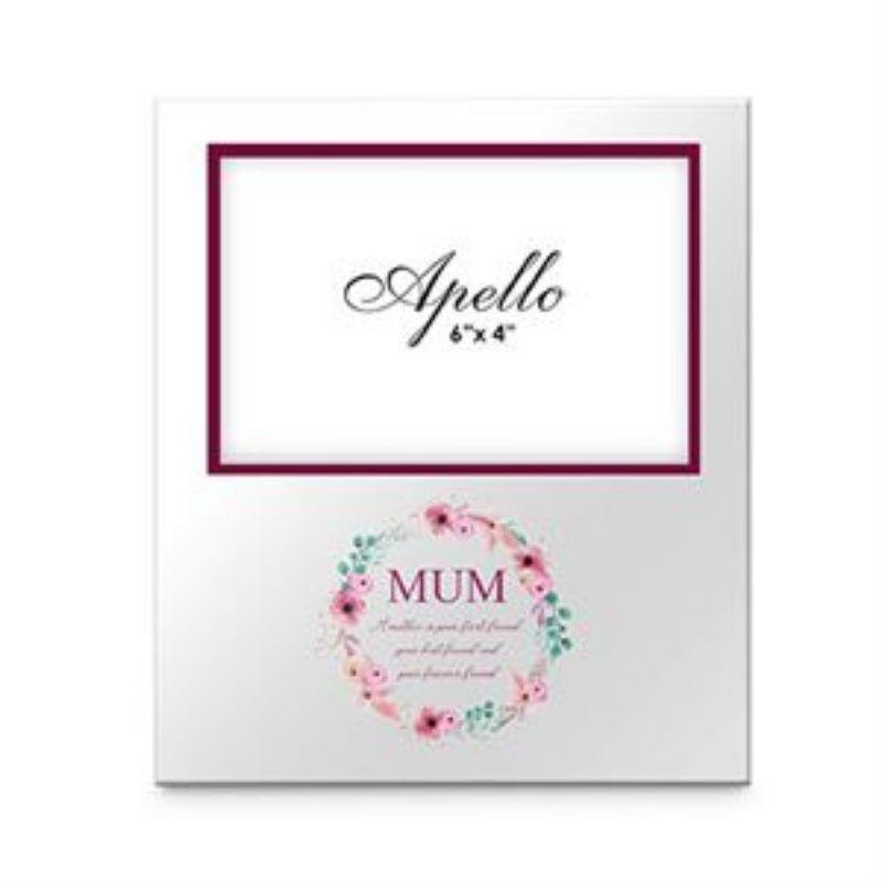 Floral Wreath Mum Photoframe - 15cm x 10cm - The Base Warehouse