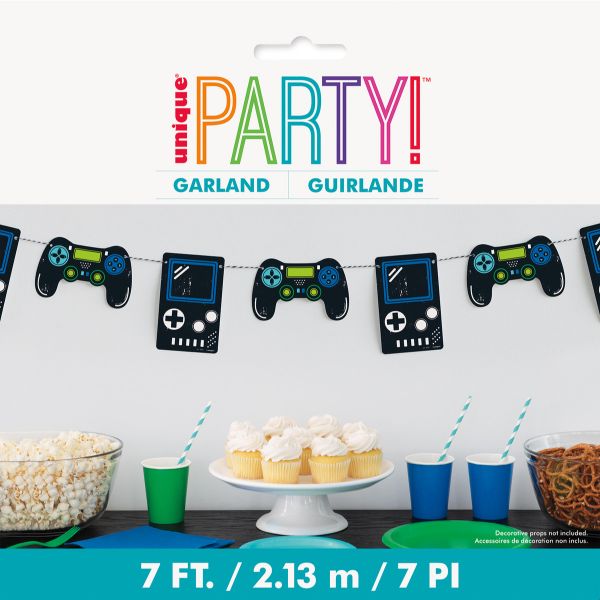 Gamer Birthday Paper Garland - 213cm
