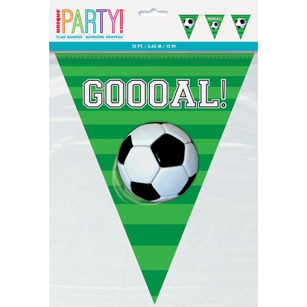 3D Soccer Flag Banner - 3.65m