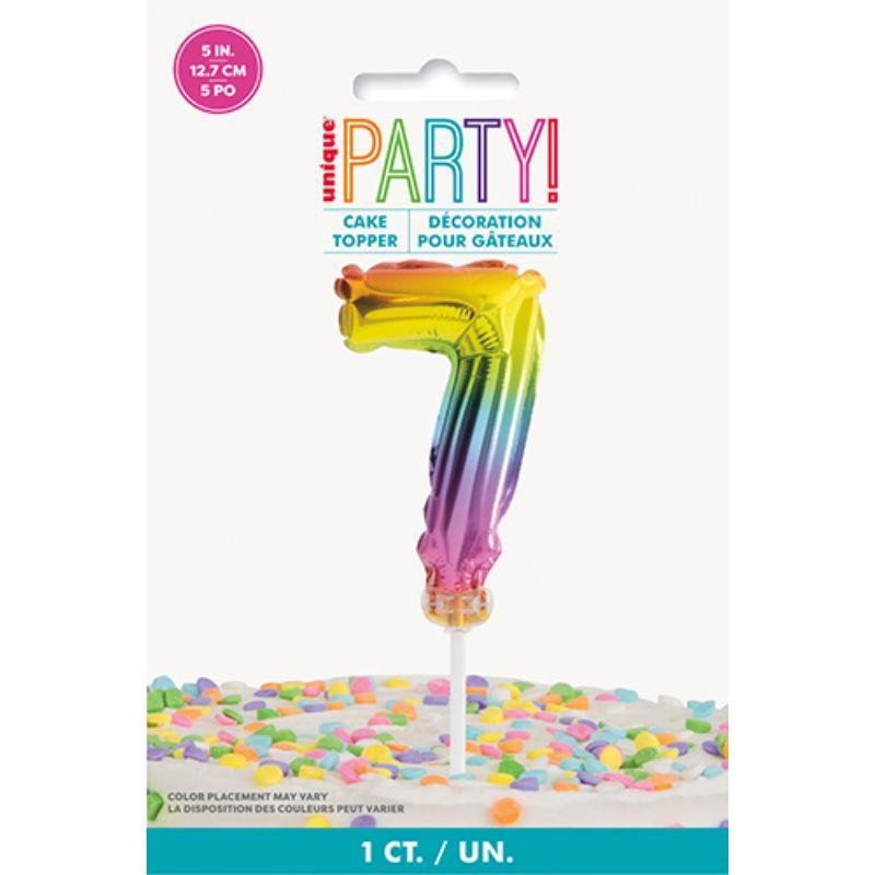Rainbow Foil Balloon Cake Topper #7 - 12.7cm