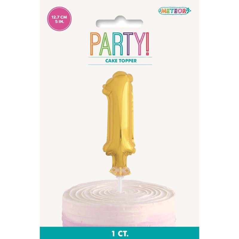 Gold Foil Balloon Cake Topper #1 - 12.7cm