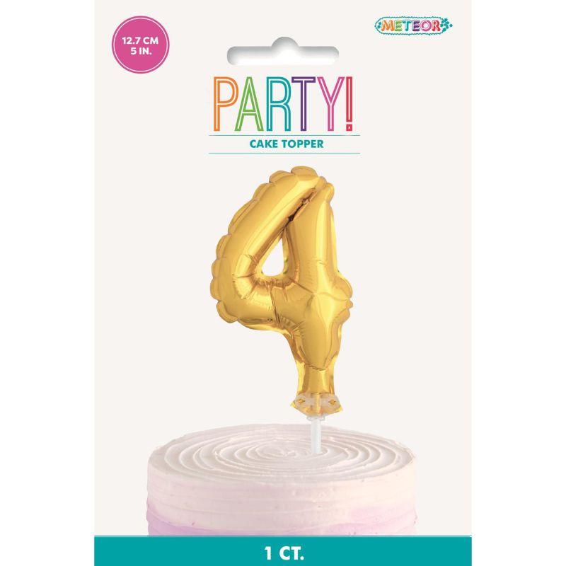 Gold Foil Balloon Cake Topper #4 - 12.7cm