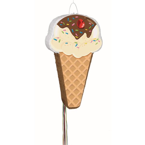 Icecream Cone Pull Pinata - 66.3cm x 53cm x 9cm