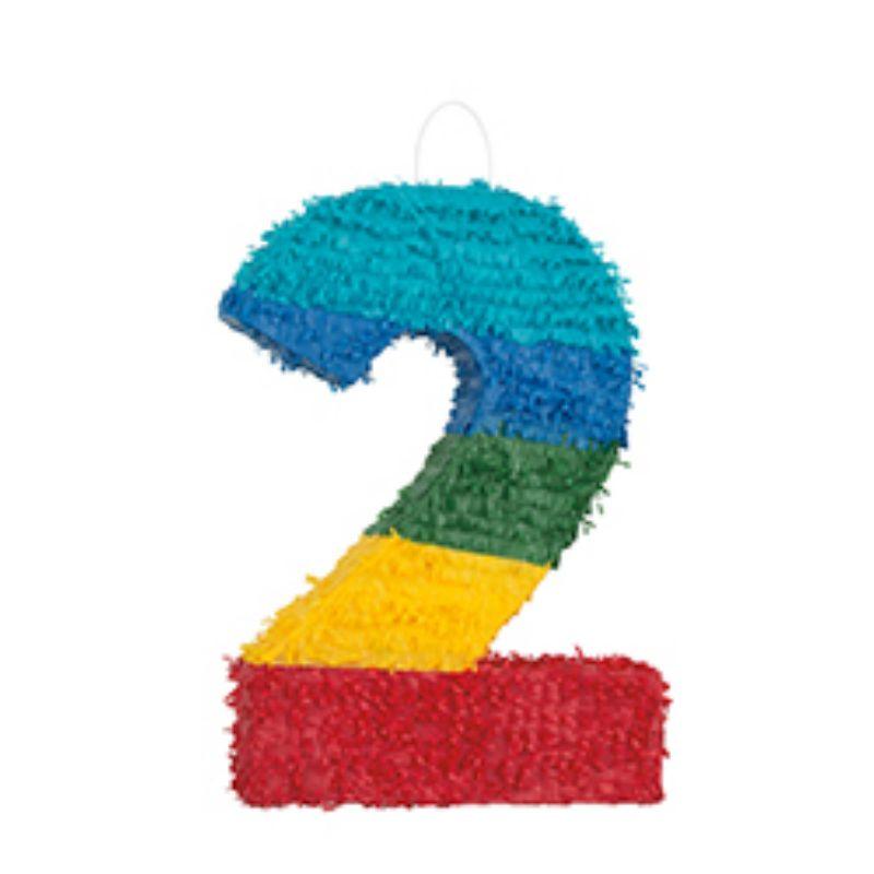 Rainbow Numeral 2 Pinata