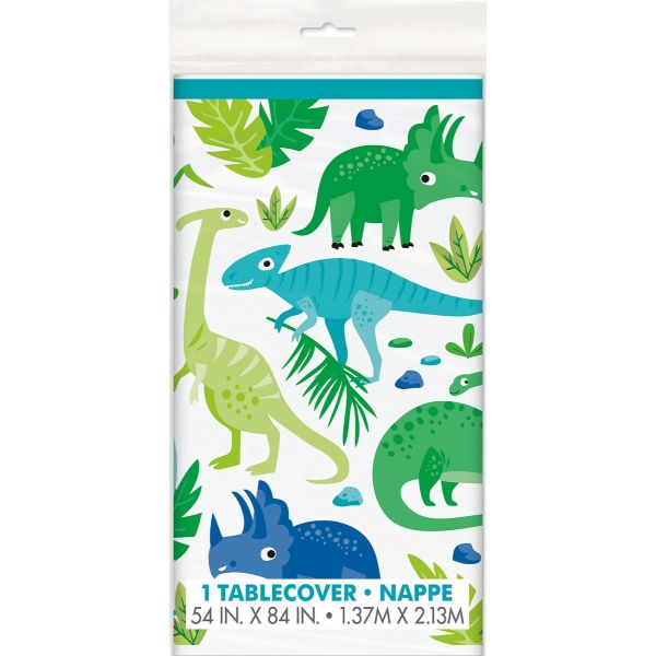 DINOSAUR BLUE & GREEN TABLECOVER