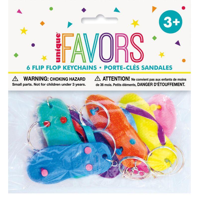 6 Pack Flip-Flop Keychains