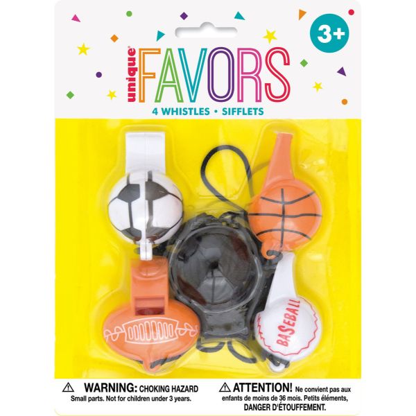 4 Pack Sport Ball Whistles
