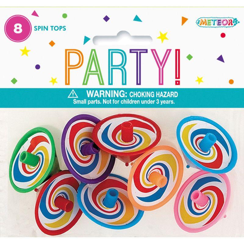 8 Pack Novelty Spin Tops