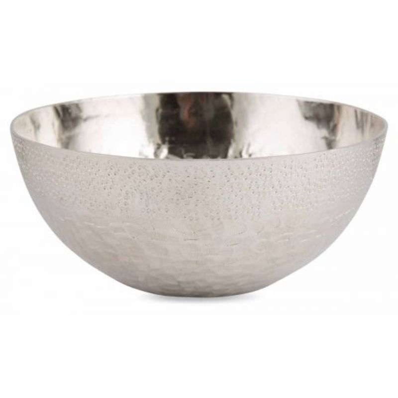 Silver Aluminium Multi Hammer Round Classic Large Bowl