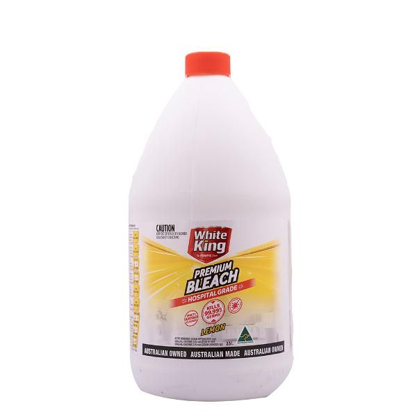 WHITE KING 2.5L PREMIUM LIQUID BLEACH LEMON