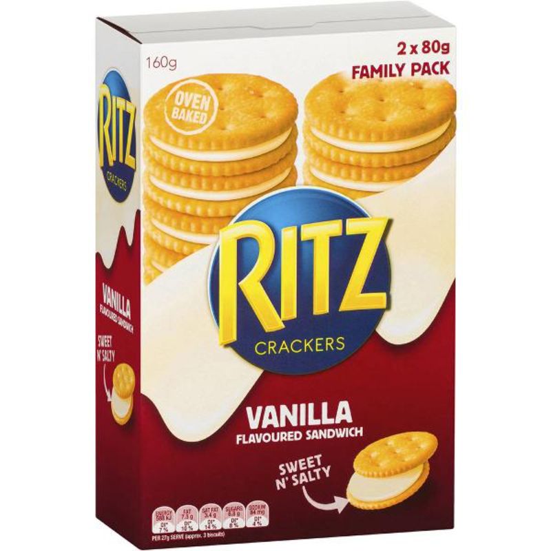 Ritz Crackers Vanilla Flavoured Sandwich - 160g