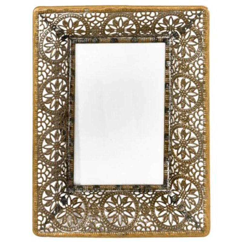 Antique Gold Filigree Metal Photo Frame - 17.5cm x 23cm x 3.5cm