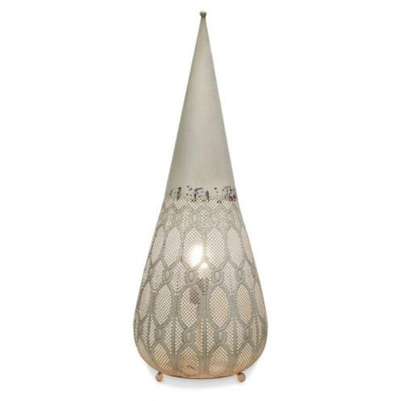 Filigree Metal Floor Lamp Small - Antique White - 20.5cm x 61cm