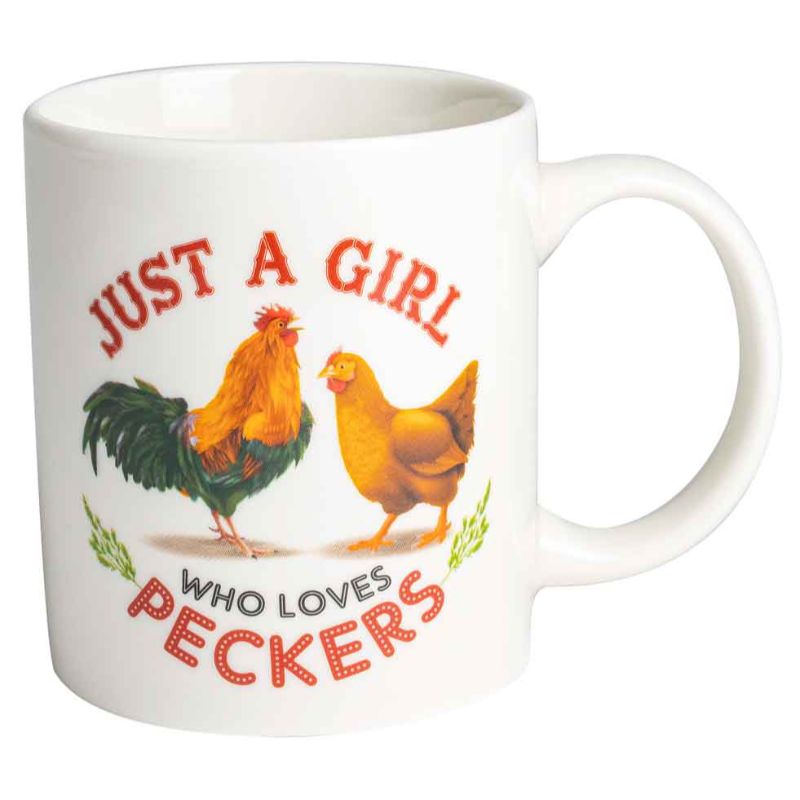 Just a Girl Who Loves Peckers Novelty Mug - 354ml