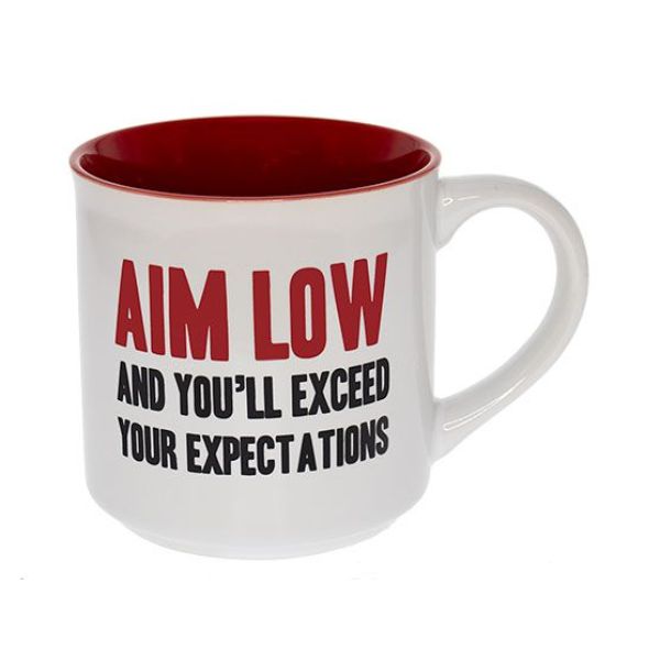 Ceramic Aim Low Coffee Mug - 250ml
