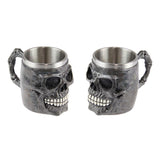 Load image into Gallery viewer, Black Shimmer Skull Mug - 11cm