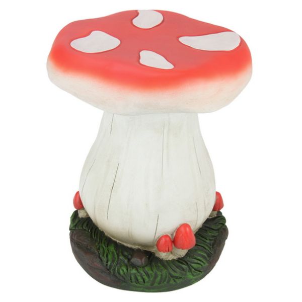Red Mushroom Garden Stool - 33cm