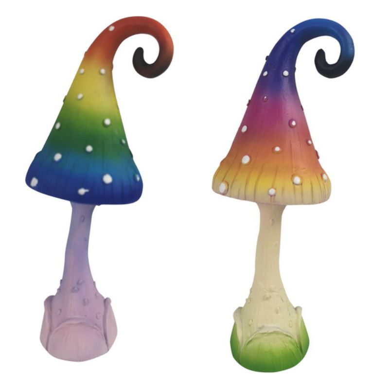 Rainbow Coloured Fairy Mushroom - 15cm