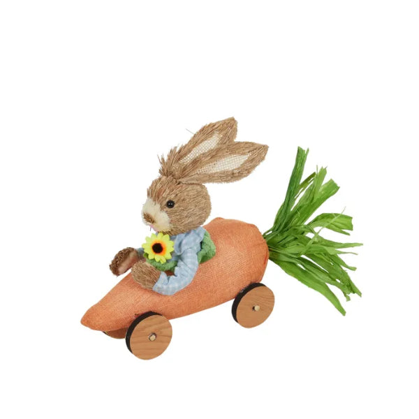 Bunny Carrot Car Straw - 39cm x 13cm x 29cm